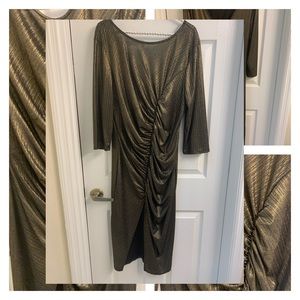 Beautiful Black and Gold cocktail dress -Large